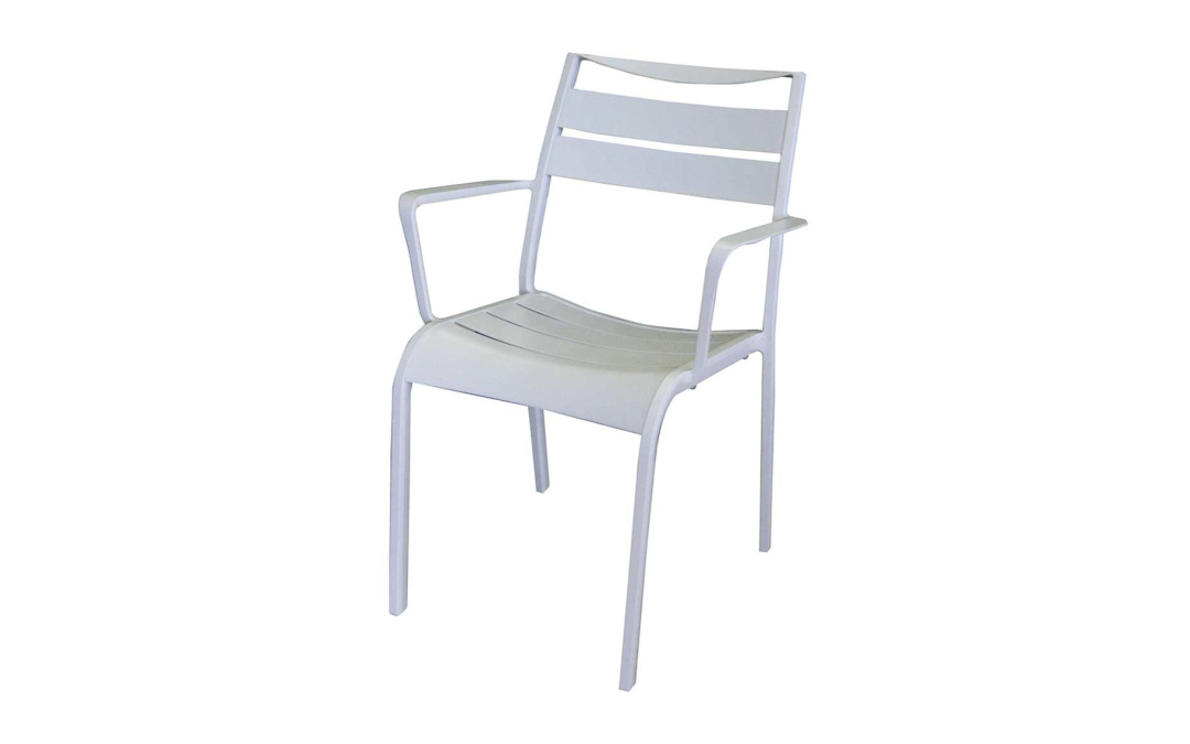 Armchair Aloha, White Aluminium